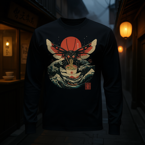 Camiseta de manga larga Mothman Cryptid Japanese Vintage Ramen - Product Image 3
