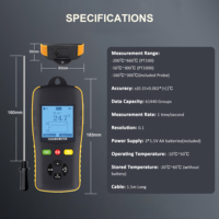 Alat Uji Suhu dan Kelembapan PT100, Instrumen Pengujian Termometer Digital Genggam, Pencatat Data untuk HVAC Industri