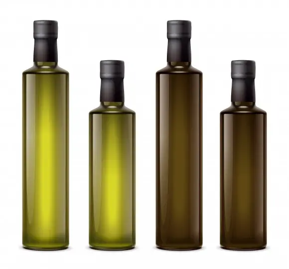 Bulk 100ml 250ml 500ml 750ml 1L Empty Square Dark Green Marasca Cooking Olive Oil Glass Bottles