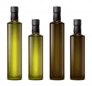 All'ingrosso 100ml 250ml 500ml 750ml 1L Piazza Vuota Verde Scuro Marasca di Cottura Olio di Oliva Bottiglie di Vetro