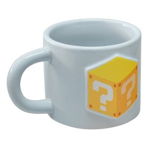 Super Mario <b>Ceramic</b> <b>Mug</b> 400ml Embossed Question Block White Multicolor - Product Image 1