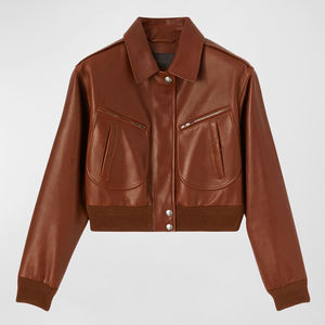 Veste en cuir véritable sur mesure de luxe, mode, décontractée, matelassée, imperméable, doublure en coton, veste de moto en cuir - Product Image 1