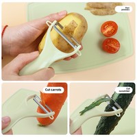 Keramisch Fruit Meloen Schaafmachine Peeling Messenset Roestvrij Staal Multifunctionele Pp Snijplank Voor Thuisgebruik Van Studenten
