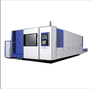 Industrial 3kw Metal Fiber Laser Cutting Machine With Auto Exchange Table with full closed cover