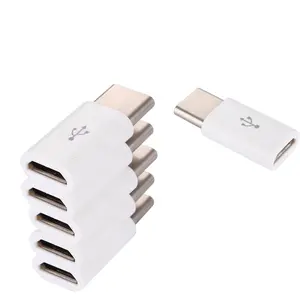 Adaptor konverter konektor pengisi daya USB mikro betina ke 8 pin jantan ke usb 3.1 Tipe C ke USB mikro betina