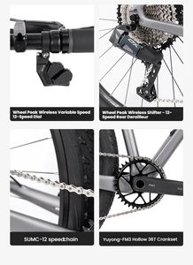 Vélo de montagne en fibre de carbone à module élevé avec frein à disque hydraulique TEKTRO, VTT léger de 12,<span class=keywords><strong>3</strong></span> kg pour l'aventure hors route - Product Image 3