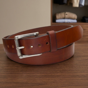 Ceintures en cuir noires tendance pour hommes et femmes – Durables, personnalisables, style vintage en acier, étanches, décontractées, avec boucle ardillon - Product Image 1