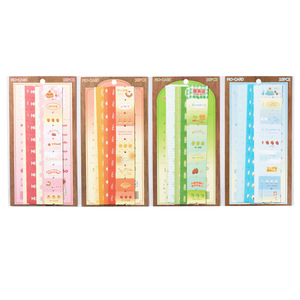 สติกเกอร์ลายทางยาว10ชิ้น/แพ็ควัสดุวาดมือน่ารักสำหรับเด็ก, สติ๊กเกอร์ตกแต่งเล็กๆน่ารักวัสดุสำหรับชงชา<span class=keywords><strong>โบราณ</strong></span> - Product Image 5