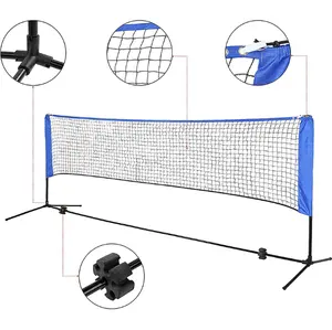 Ayarlanabilir taşınabilir katlanabilir katlanır yükseklik turşu topu tenis Badminton Net uygulama eğitmen