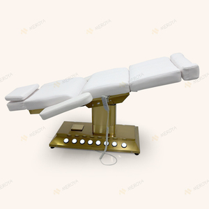 Luxury Gold Stainless Steel Base Foot Control Salon Cosmetic Facial Bed Modern 4 Motors Electric Table De Massage Head Spa - Product Image 6
