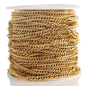 Collar de Cadena Cubana de Acero Dorado para Hombre, Chapado en Oro de 18k, Joyería de Moda, Accesorio de Regalo - Product Image 2