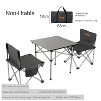 Ensemble table et chaises de pique-nique d'extérieur, table pliante en alliage d'aluminium, portable, hauteur réglable, siège détachable, mobilier de camping