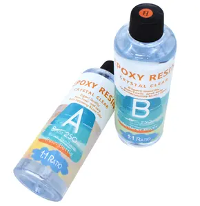 Resin and Hardener 16oz 1:1 New Formulation for Crystal Clear Non-Toxic Art Resin No Bubble, Self-Leveling Easy for Beginners