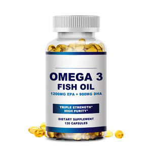 Suplemento dietético <span class=keywords><strong>Omega</strong></span> <span class=keywords><strong>3</strong></span> Triple Strength <span class=keywords><strong>Fish</strong></span> <span class=keywords><strong>Oil</strong></span> Cápsulas 1200 <span class=keywords><strong>mg</strong></span> EPA + <span class=keywords><strong>900</strong></span> <span class=keywords><strong>mg</strong></span> DHA Softgel Cápsulas - Product Image 1