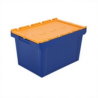 PROMOTION : Conteneur de stockage alimentaire en PP avec couvercle à verrouillage, caisses de manutention logistique empilables en plastique pour entrepôt