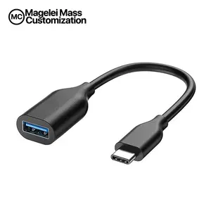 Cheaper Price Black USB C to USB Adapter Type C Male to USB 3.0 Female OTG Cable For Data Transmission