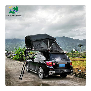 Tienda de techo suave para 2 personas para Coches Pequeños, diseño abierto lateral plegable <span class=keywords><strong>con</strong></span> escalera para acampar, tela Oxford 4x4 todoterreno - Product Image 3