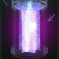 Lampe anti-moustiques électrique transfrontalière - Puissant tue-insectes domestique d'intérieur avec veilleuse LED IP33 - Garantie 1 an