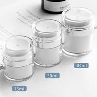 Flacons cylindriques vides en plastique avec pompe pour crème, lotion, fond de teint, écran solaire, crème pour les yeux, format voyage