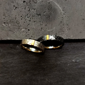 Anillo de pareja con patrón de piedra Retro para pareja amante plateado mito lobo gigante hombres anillo Hip-hop Rock anillo Unisex joyería de pareja - Product Image 2