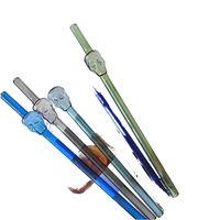 Pailles en verre à motif de crâne effrayant pour Halloween, pailles réutilisables en borosilicate, pailles colorées amusantes pour cocktails, jus et fêtes