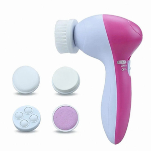 Brosse nettoyante électrique pour le visage 5 en 1, étanche, avec têtes rotatives rechargeables par USB pour un nettoyage en profondeur et une exfoliation - Product Image 1