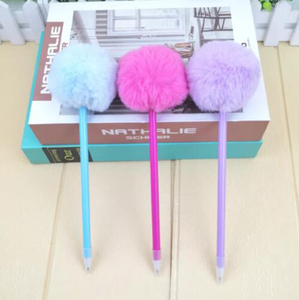 NP-052 Pom Fluffy Furball <b>Pen</b> Student Decompression Fancy Plush Ballpoint <b>Pen</b> Cute Fuzzy <b>Pens</b> for School Office - Product Image 3