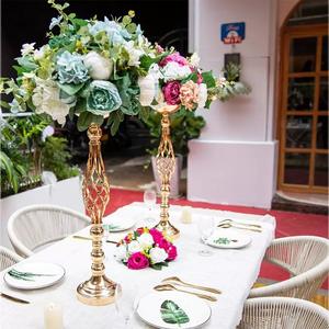 Support floral de luxe LANJO en fer doré, centre de table torsadé en métal pour fêtes, décoration de mariage, grand support de fleurs - Product Image 5