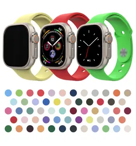 Pulseira de relógio inteligente esportiva, correia de silicone impermeável para relógio inteligente com ultra 49mm, pulseira para apple watch