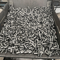 Mesin penyapu batang baja kepala ganda otomatis penuh penjepit hidrolik kontrol PLC M12-M50 Diameter penyadap