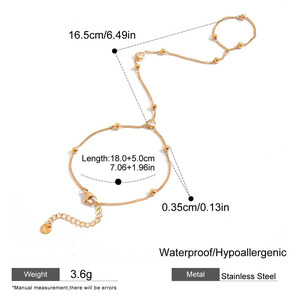 ERESI nuovo braccialetto di pietra di Design impermeabile 18k PVD placcato oro in acciaio inossidabile catena a mano impilato bracciale di lusso gioielli braccialetto - Product Image 2