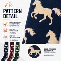 Chaussettes d'équitation personnalisées avec logo, chaussettes de performance respirantes pour hommes, chaussettes d'équitation personnalisées jusqu'au genou