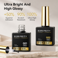 BORN PRETTY PRO 20ml Gel de Base Protecteur Anti-Décollement pour Ongles, Top Coat Ultra Brillant Anti-Rayures, Fabricant OEM de Gel Polish de Base