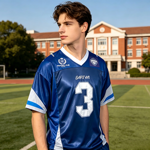 T-shirt de football pour hommes, personnalisé, vêtements de sport athlétiques, respirant, séchage rapide, haut d'entraînement, OEM ODM, haute qualité - Product Image 2