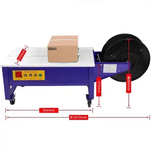 semi automatic small low table hand PP belt carton strap machine manual strapping machine