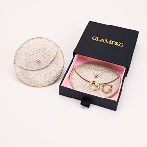 High Quality Luxury Jewelry Packaging <b>Box</b> with Snap Button Pouch for Ring <b>Earring</b> Necklace <b>Gift</b> - Product Image 1