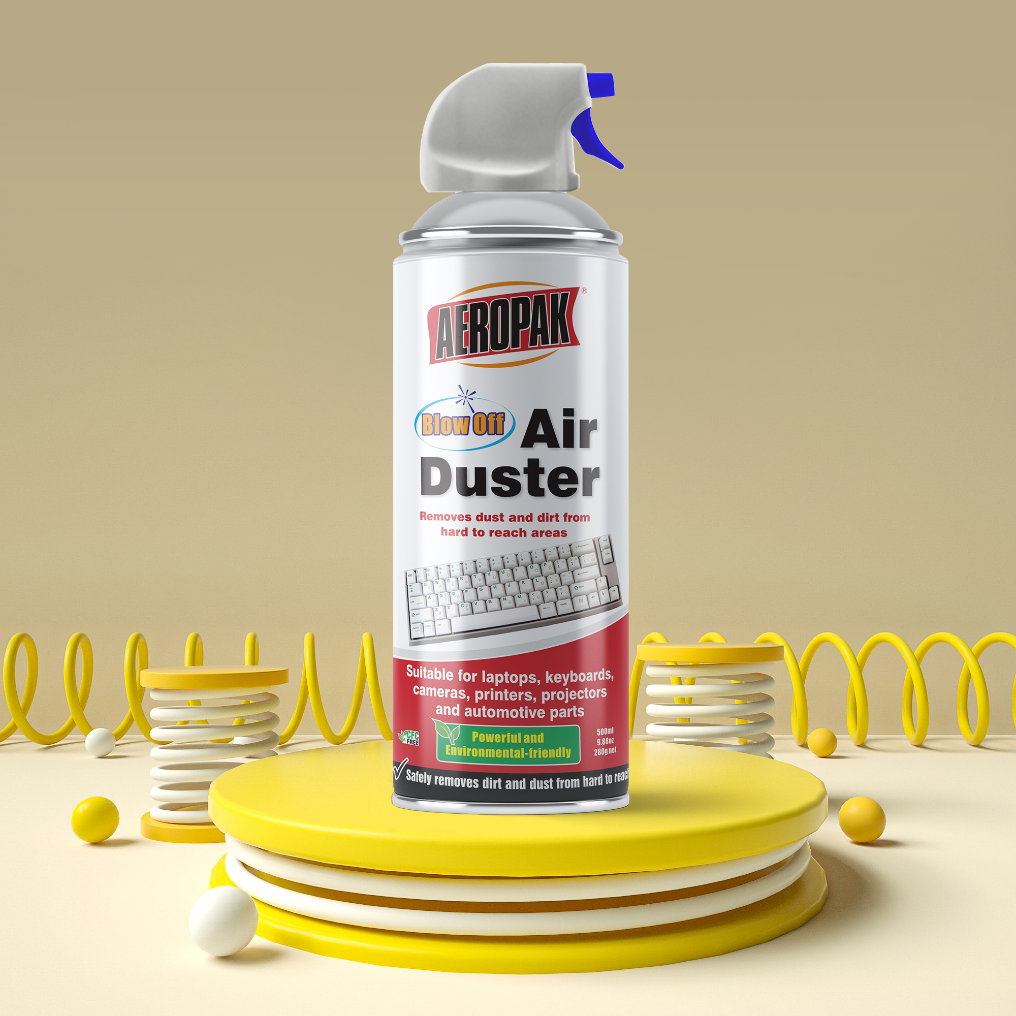 Aeropak 650 мл аэрозоль устройство для удаления пыли со сжатым воздухом Очиститель спрей для компьютерной клавиатуры