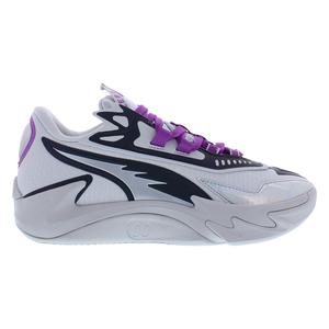 Zapatillas Puma Scoot Zeros II Sterling GS para Niño, Color Gris Pluma y Rojo Frutal, Estilo Deportivo - Product Image 4