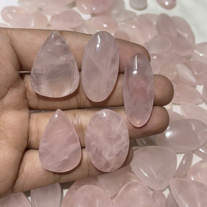 Cabochons en quartz rose naturel en vrac pour la fabrication de bijoux et les cadeaux de fêtes - Product Image 6