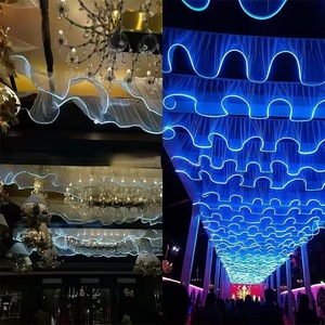 Cortinas de Techo para <span class=keywords><strong>Bodas</strong></span> con Luces LED en Forma de S, Decoración para Eventos y Fiestas, Precio de Fábrica, Gran Venta 2025 - Product Image 4