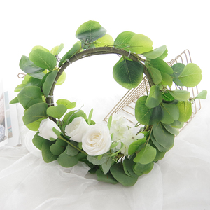 Decoración para el Cabello <span class=keywords><strong>de</strong></span> Plástico Rosa, Corona Artificial con <span class=keywords><strong>Flores</strong></span> Mixtas para <span class=keywords><strong>Coronas</strong></span> - Product Image 3