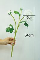 Bunga Ranunculus Buatan Real Touch, Tangkai Bunga Sutra Romantis untuk Dekorasi Bunga di Ruang Tamu Rumah