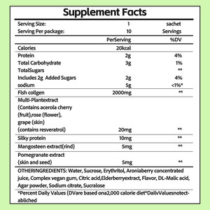 High Quality OEM 2000mg Collagen Jelly Sticks Mangosteen Pomegranate Extract Lock Skin Moisture Portable On The Go Beauty Jelly - Product Image 6