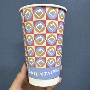 Vaso de Papel Desechable Ecológico de Grado Alimenticio de 10oz 12oz 14oz 16oz 20oz con Logotipo Personalizado, Vaso de Café de Papel Kraft Desechable - Product Image 3