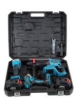 Portable sans fil marteau perceuse à percussion meuleuse d'angle clé scie circulaire combinaison sans brosse électrique étui rigide en plastique