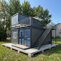 Villa Modulaire Préfabriquée Haut de Gamme 20 pieds, Portable, Luxe Moderne, Mini-Villa Démontable, Conteneur Plat, École, Appartement