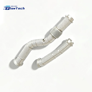 Downpipe FlowTech SS304 de haute qualité avec bouclier thermique pour BMW G80 G82 G87 M3 M4 M2 S58 3.0L Twin Turbo, amélioration de l'échappement de course - Product Image 2