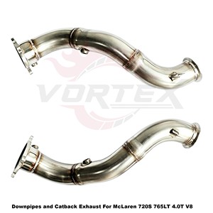 ระบบท่อไอเสีย Vortex SS304 พร้อมดาวน์ไปป์สำหรับ McLaren 720S 765LT 4.0T V8 ชุดแต่งสมรรถนะแบบติดตั้งได้โดยตรง - Product Image 4