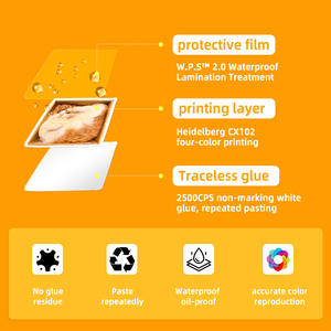 56 feuilles d'autocollants en vinyle découpés transparents, motif <span class=keywords><strong>chien</strong></span> <span class=keywords><strong>de</strong></span> Noël mignon, <span class=keywords><strong>film</strong></span> autocollant PP imperméable pour gobelets et cadeaux - Product Image 6