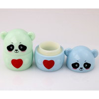 Otoño e invierno 5g crema facial para bebé botella vacía embalaje de plástico dibujos animados Panda diseño cuidado de la piel tarro paquete de prueba